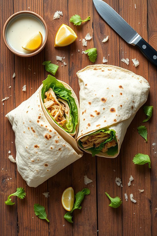 chicken caesar salad wrap