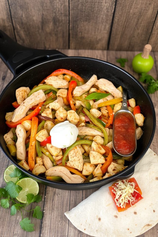 chicken fajita skillet meal