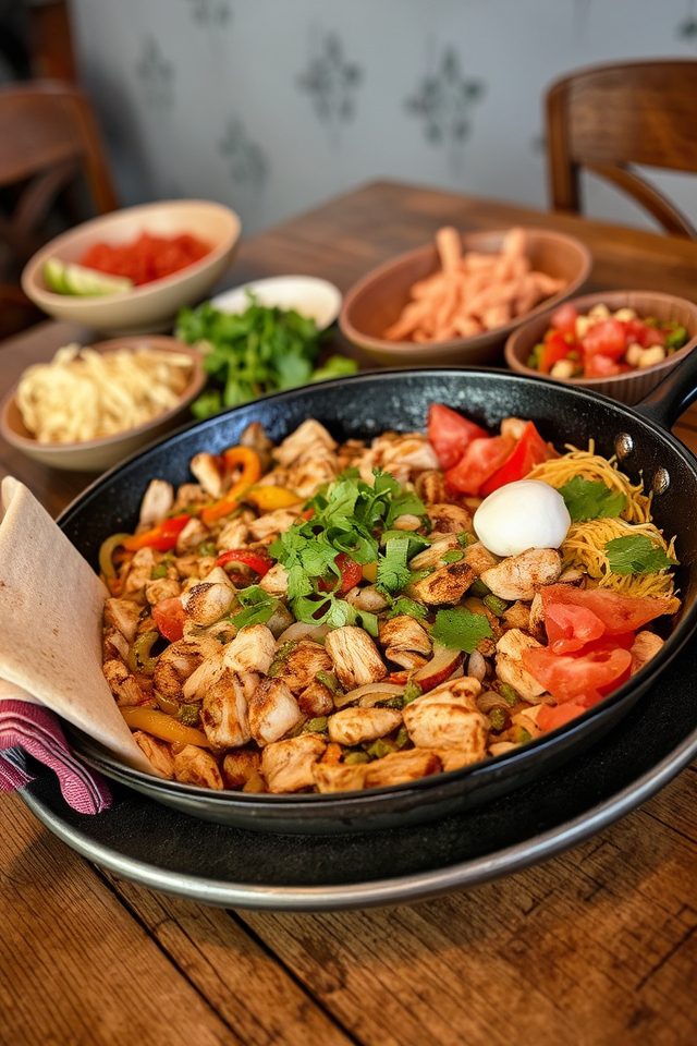 chicken fajitas family dinner