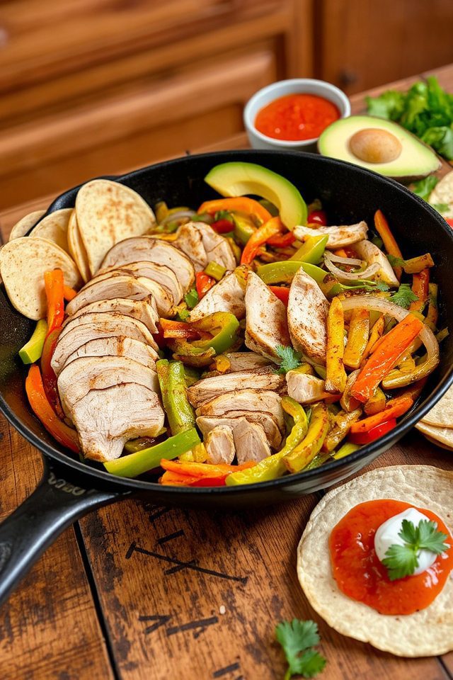 chicken fajitas with tortillas