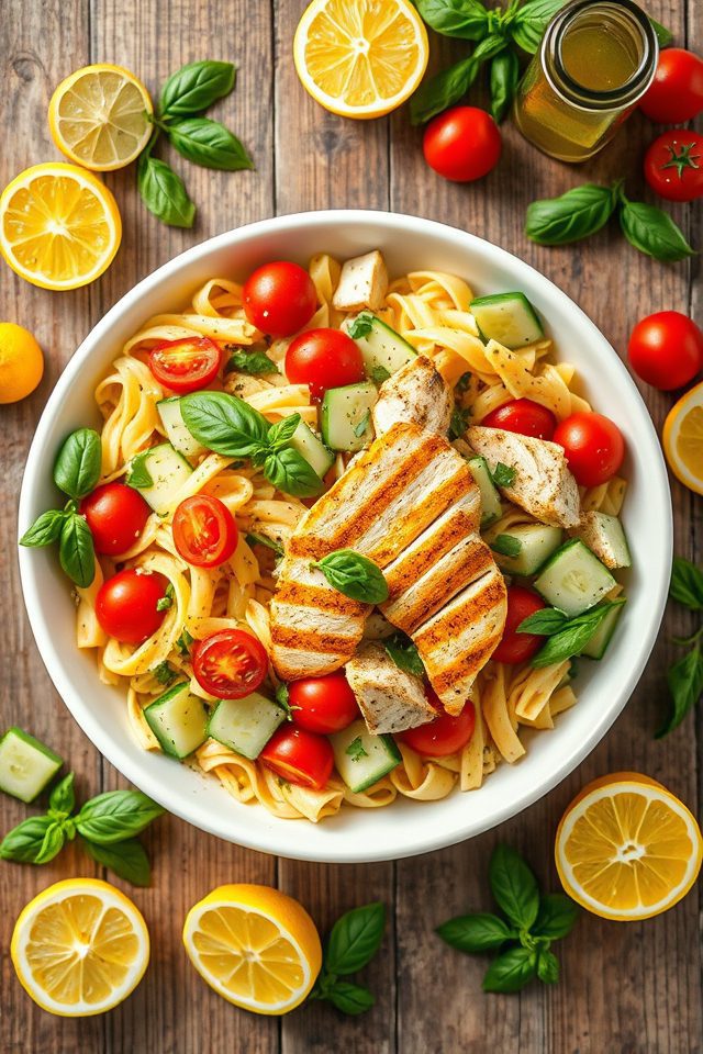 chicken lemon basil salad