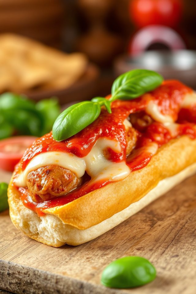 chicken meatball italian subs