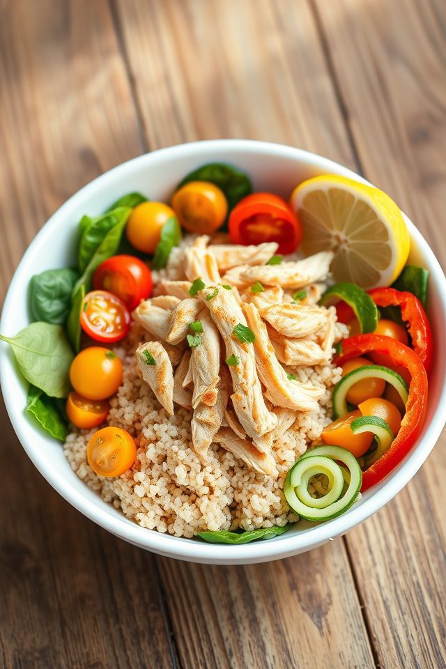 chicken quinoa healthy bowl