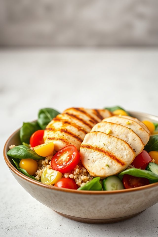 chicken quinoa protein salad