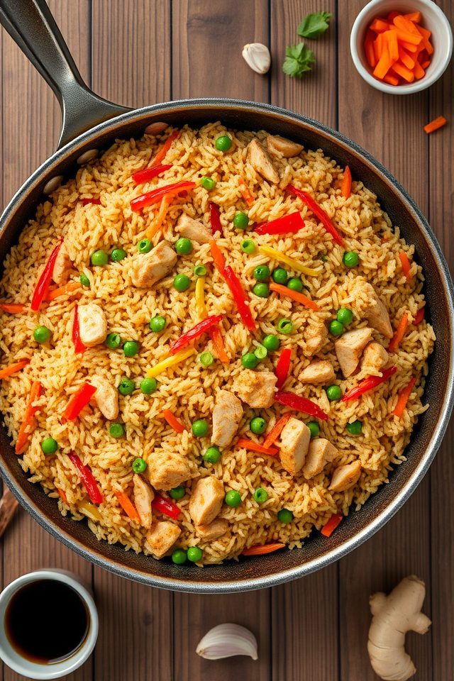 chicken rice with vegetables