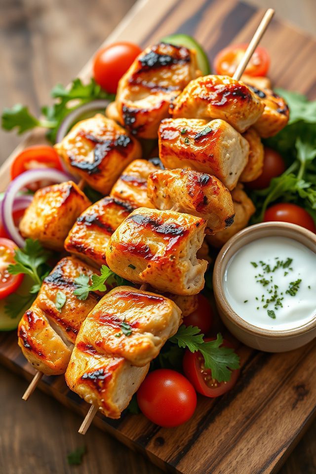 chicken skewers yogurt marinade
