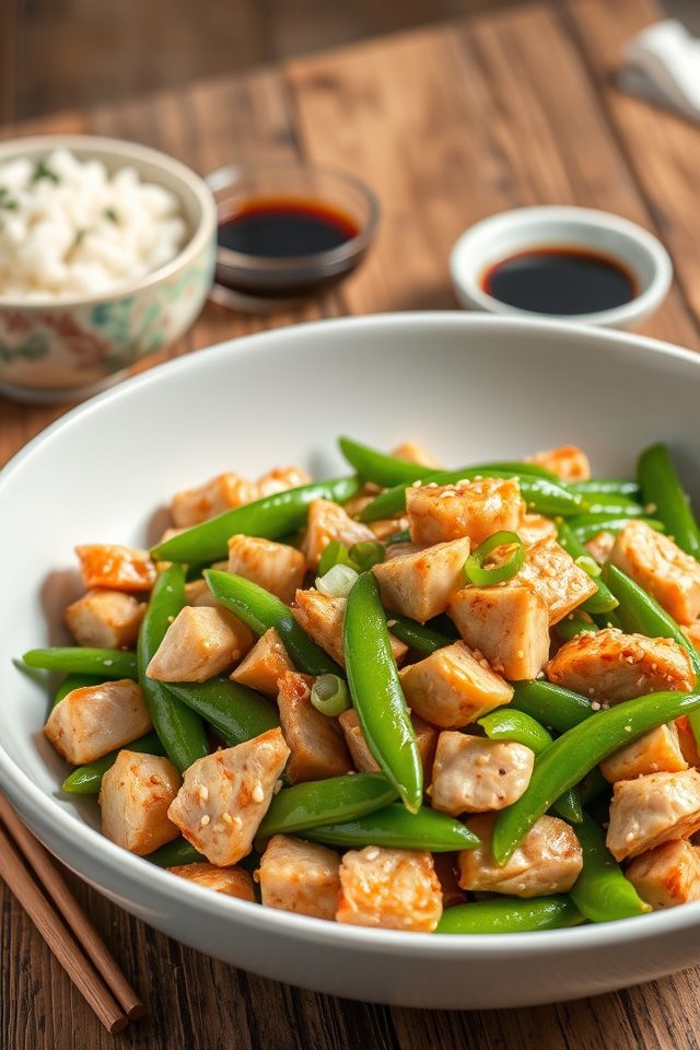 chicken snap pea stir fry