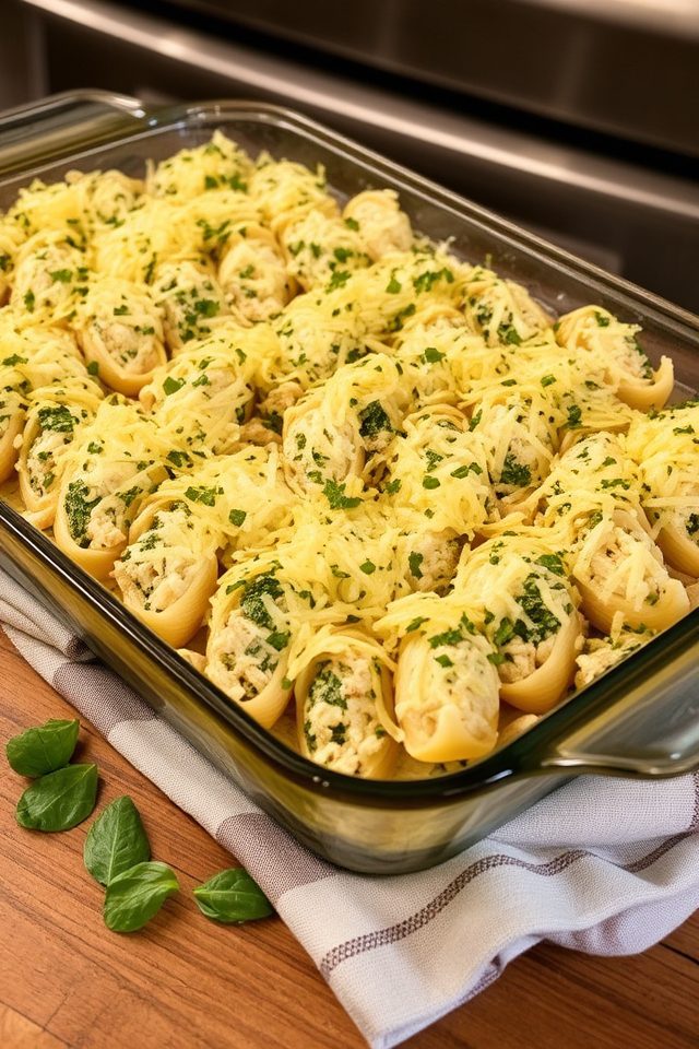 chicken spinach stuffed shells