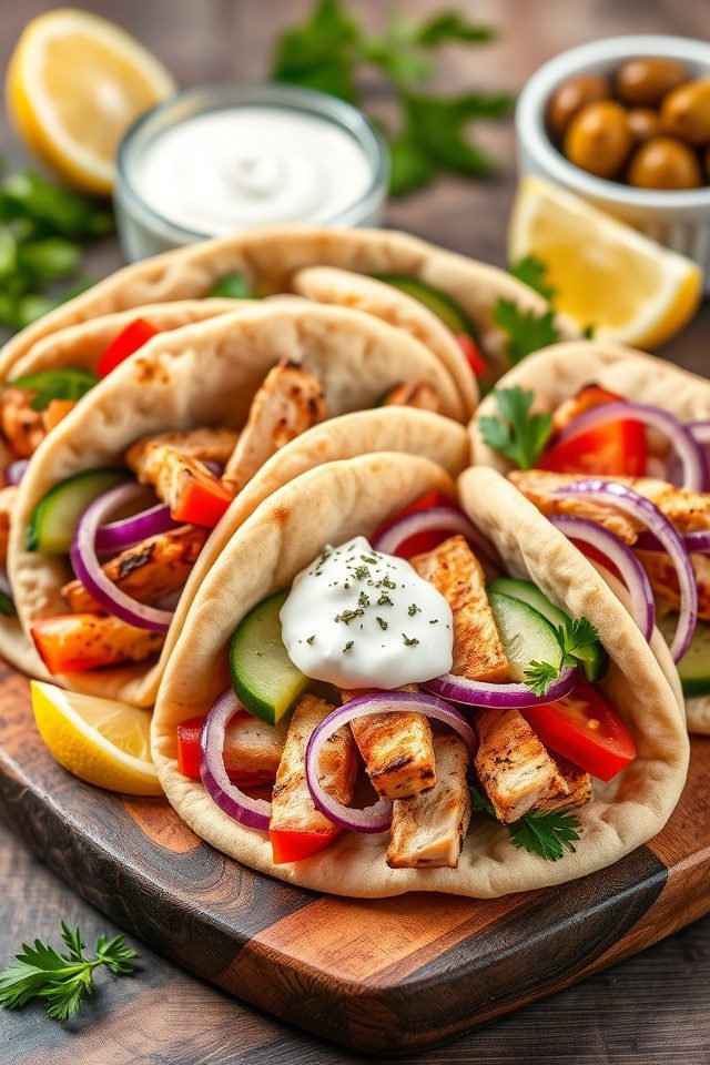 chicken stuffed pita pockets