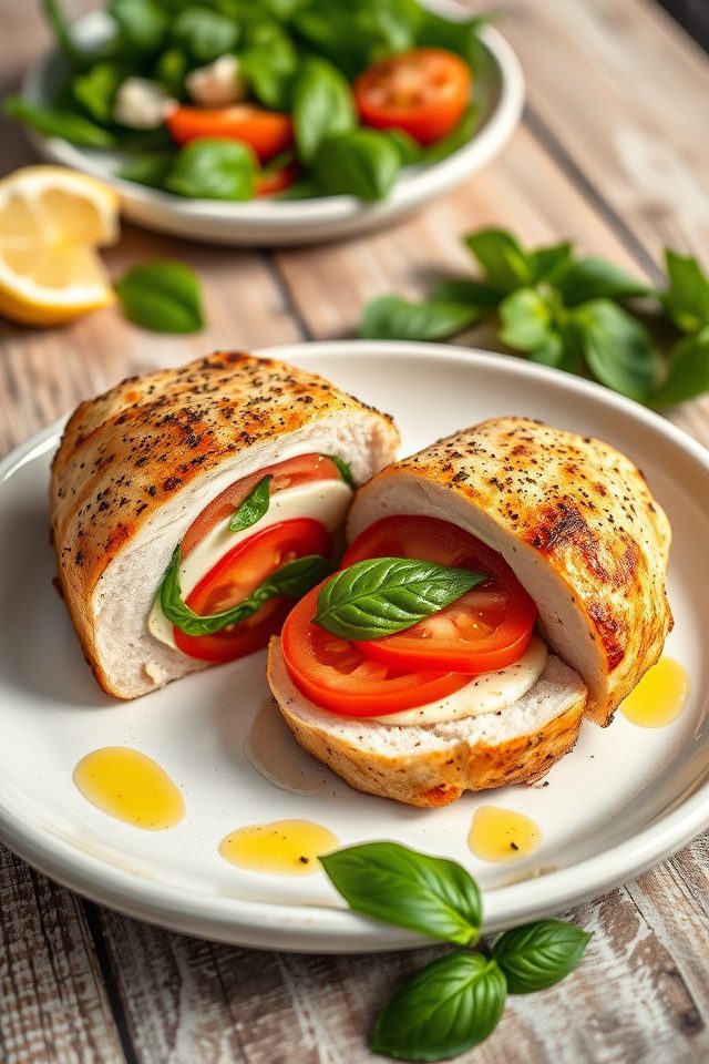 chicken stuffed with caprese