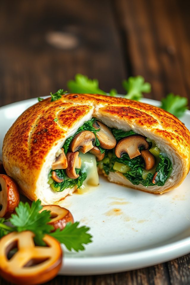 chicken stuffed with vegetables