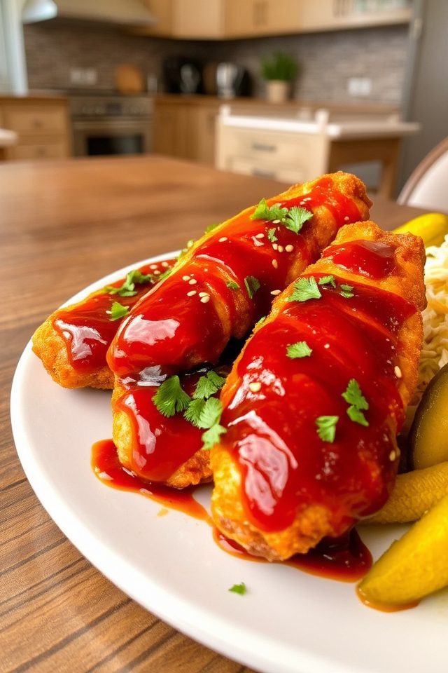 chicken tenders with sauce