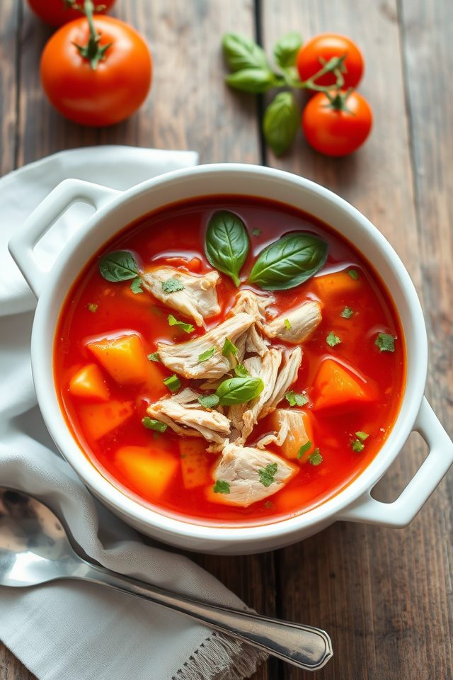 chicken tomato basil soup