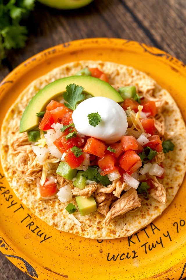 chicken tostadas mexican dish