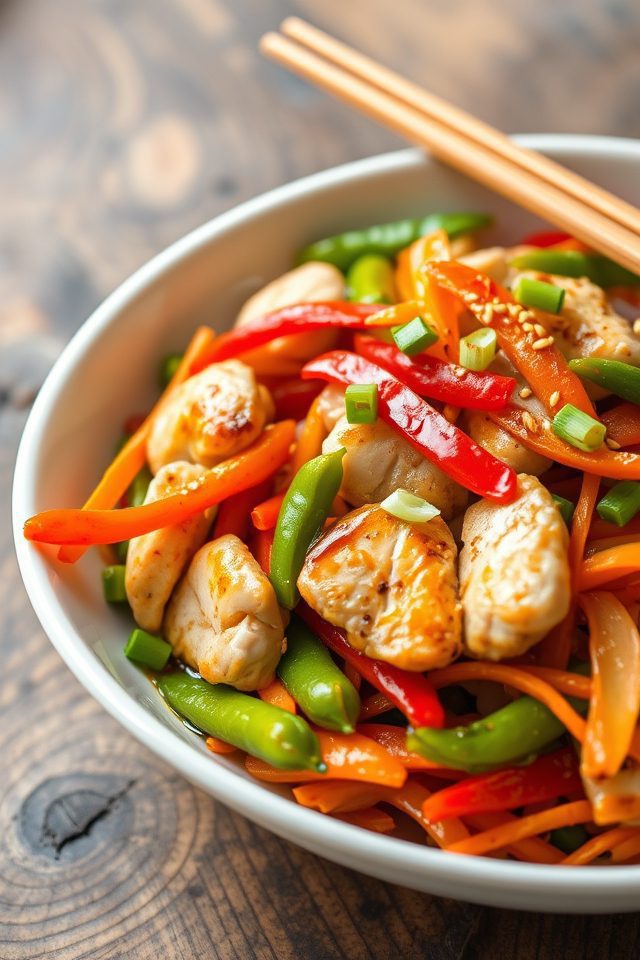 chicken vegetable light stir fry
