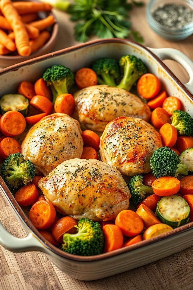 chicken vegetable ranch casserole