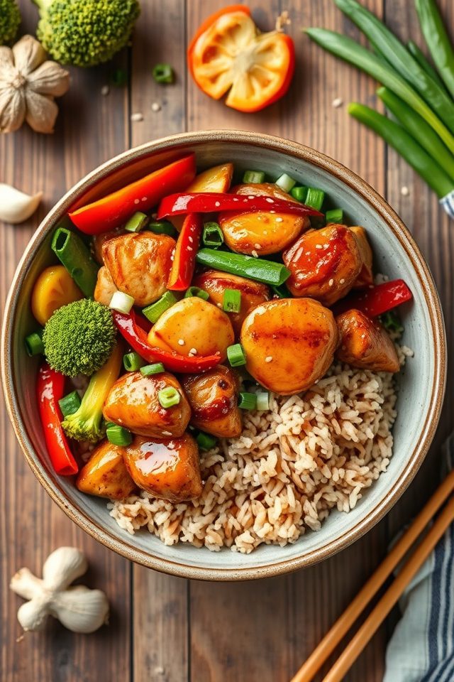 chicken vegetables teriyaki sauce