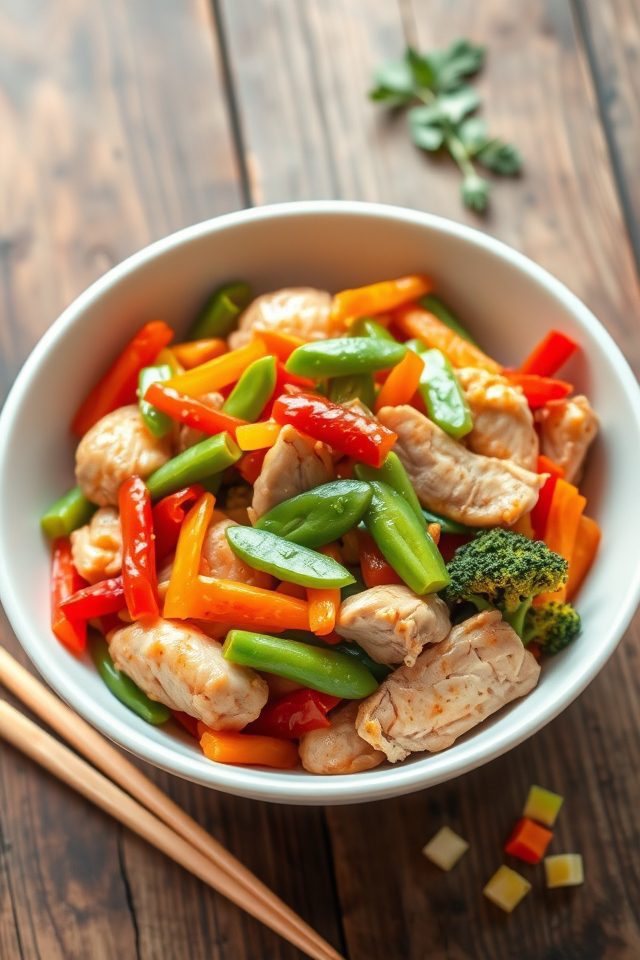 chicken with assorted vegetables