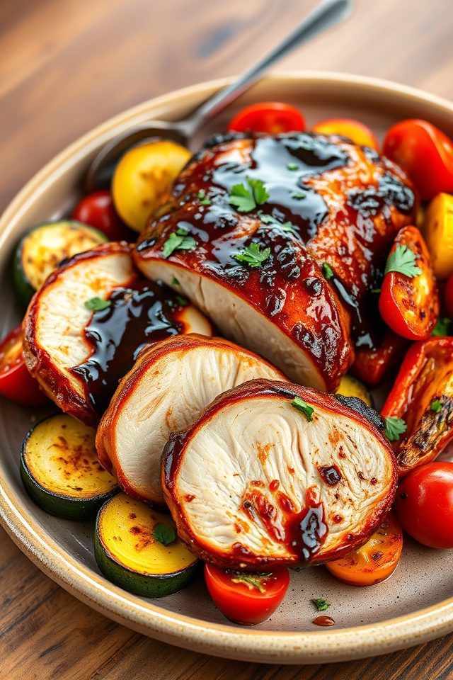 chicken with balsamic glaze