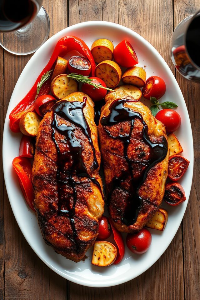 chicken with balsamic vegetables