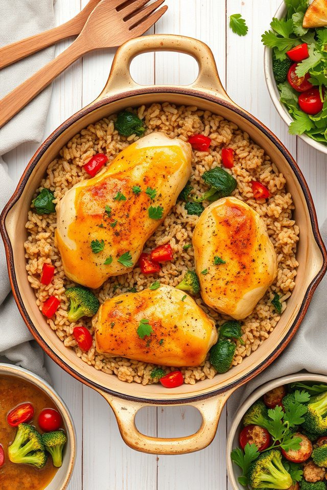 chicken with brown rice
