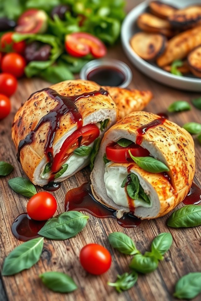 chicken with caprese stuffing