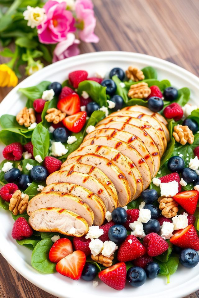 chicken with fresh berries