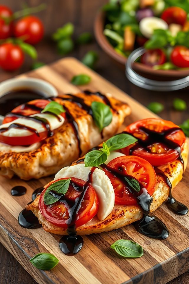 chicken with mozzarella tomato
