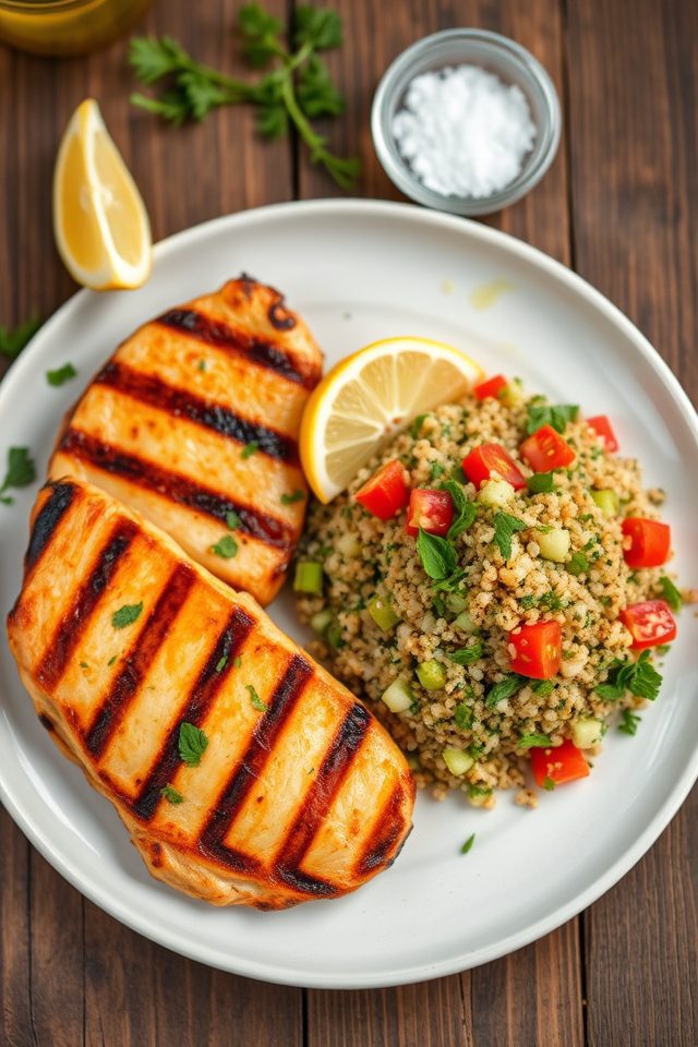 chicken with quinoa tabbouleh