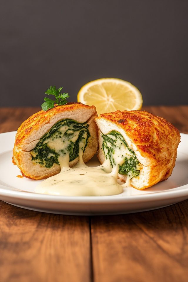 chicken with rich filling