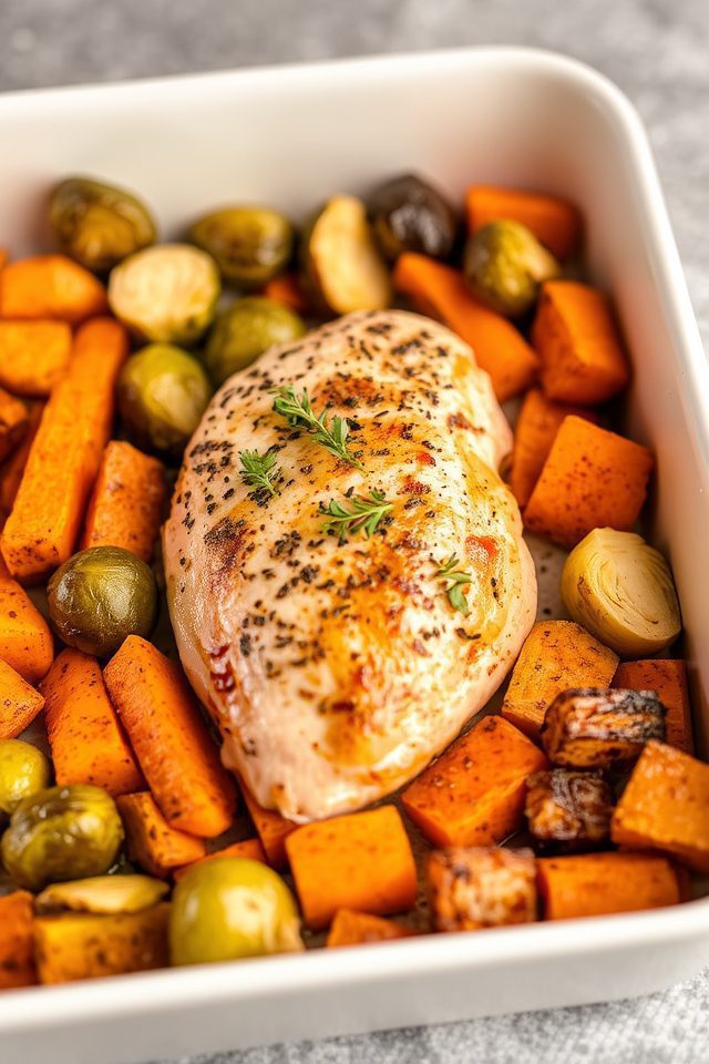 chicken with roasted vegetables