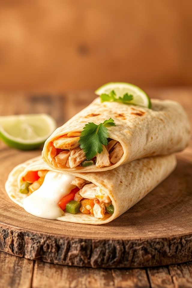 chicken wrap with crema
