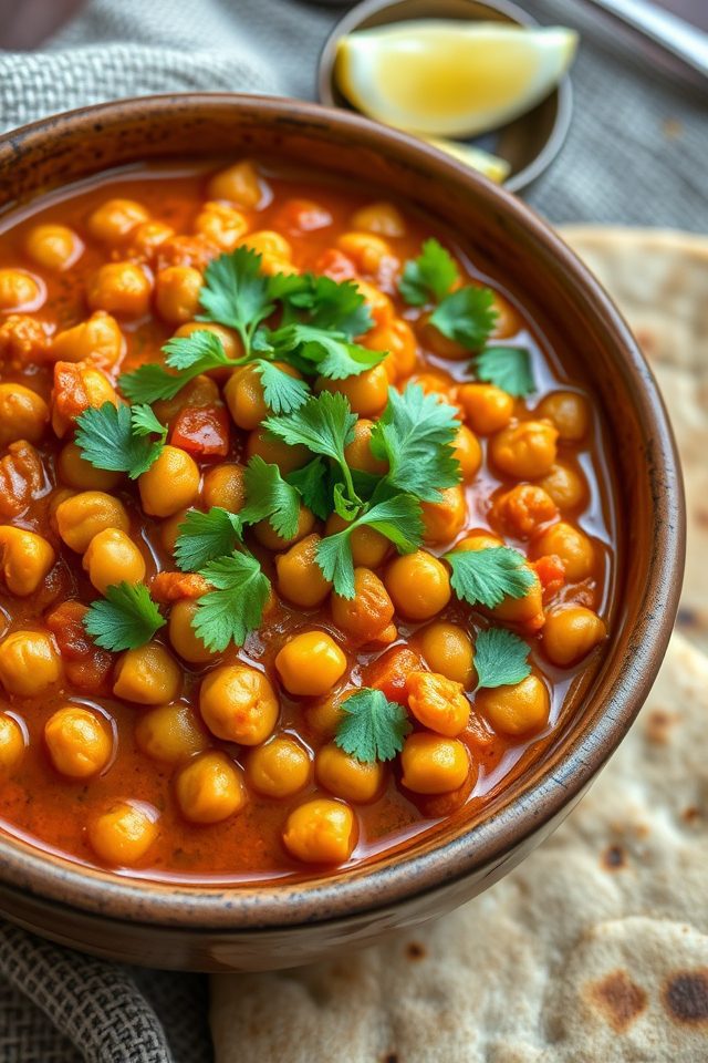 chickpea curry fresh herbs
