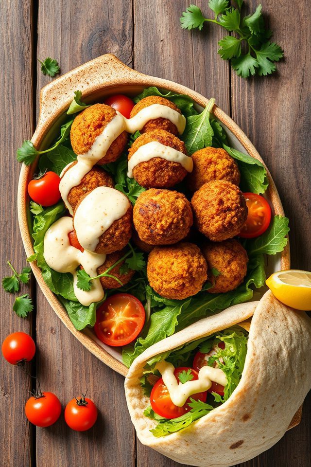 chickpea fritters tahini sauce