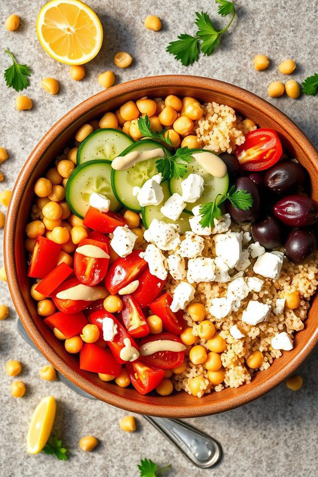 chickpea mediterranean protein bowl