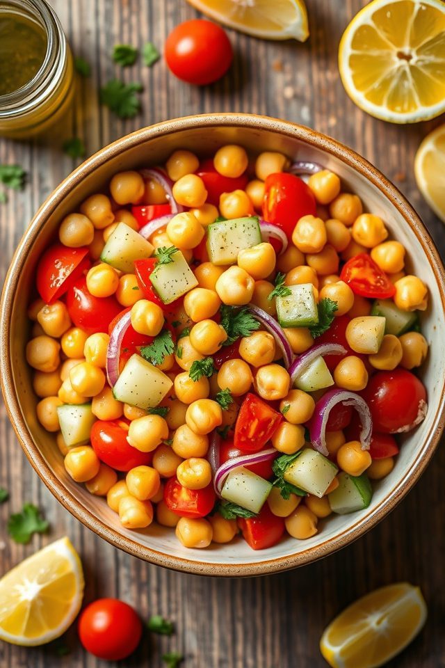 chickpea salad lemon vinaigrette