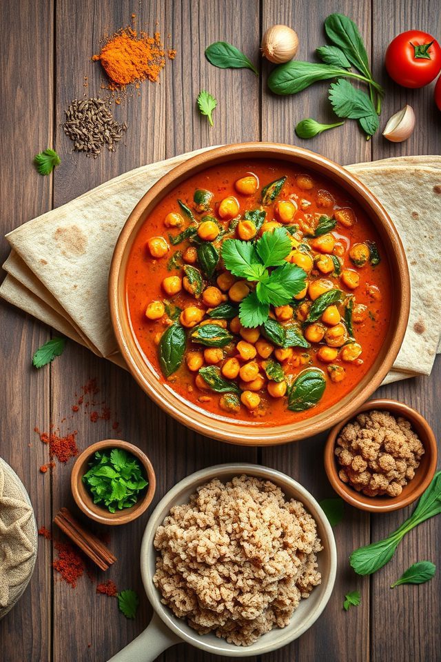 chickpea spinach curry recipe