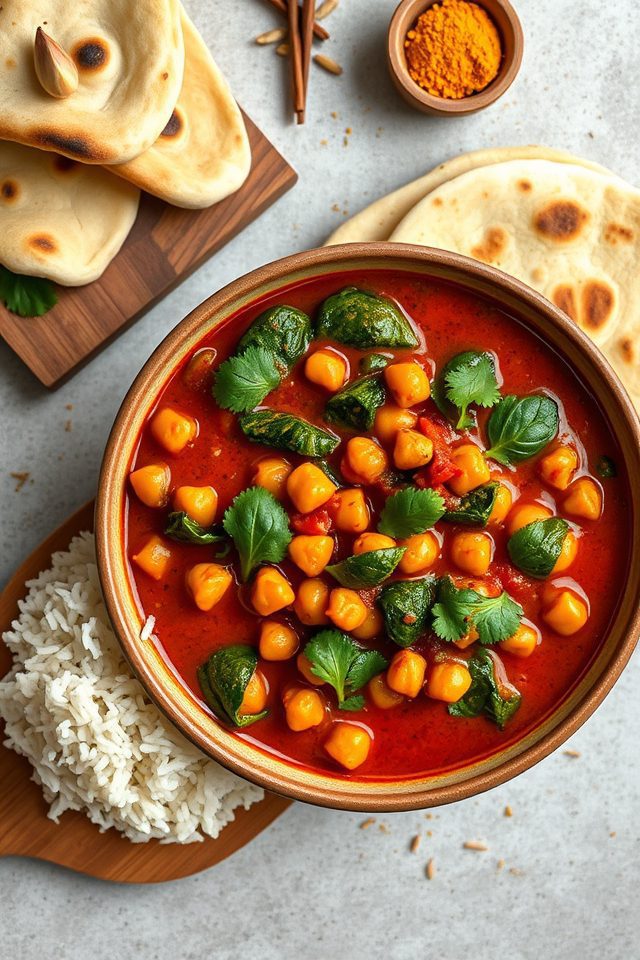 chickpea spinach curry recipe