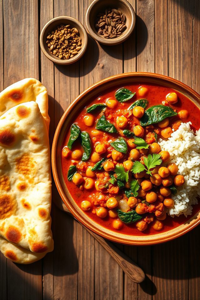 chickpea spinach curry recipe