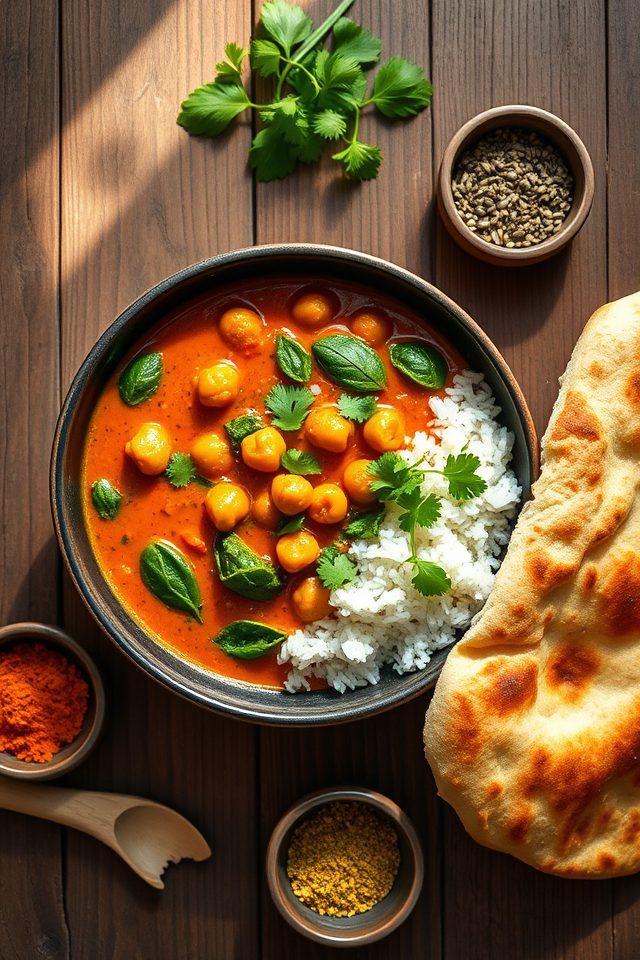 chickpea spinach curry recipe