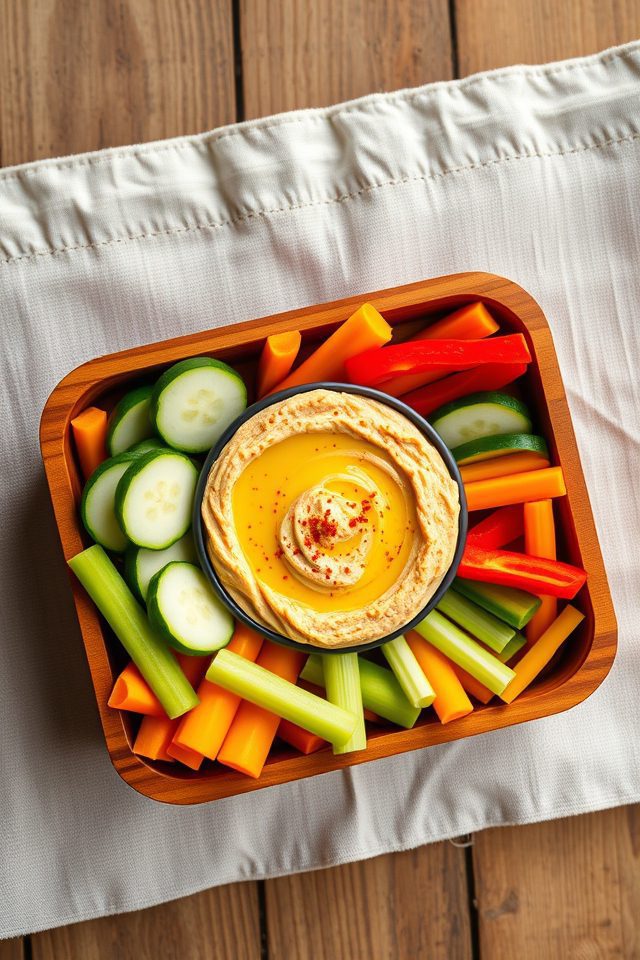 chickpea spread with vegetables