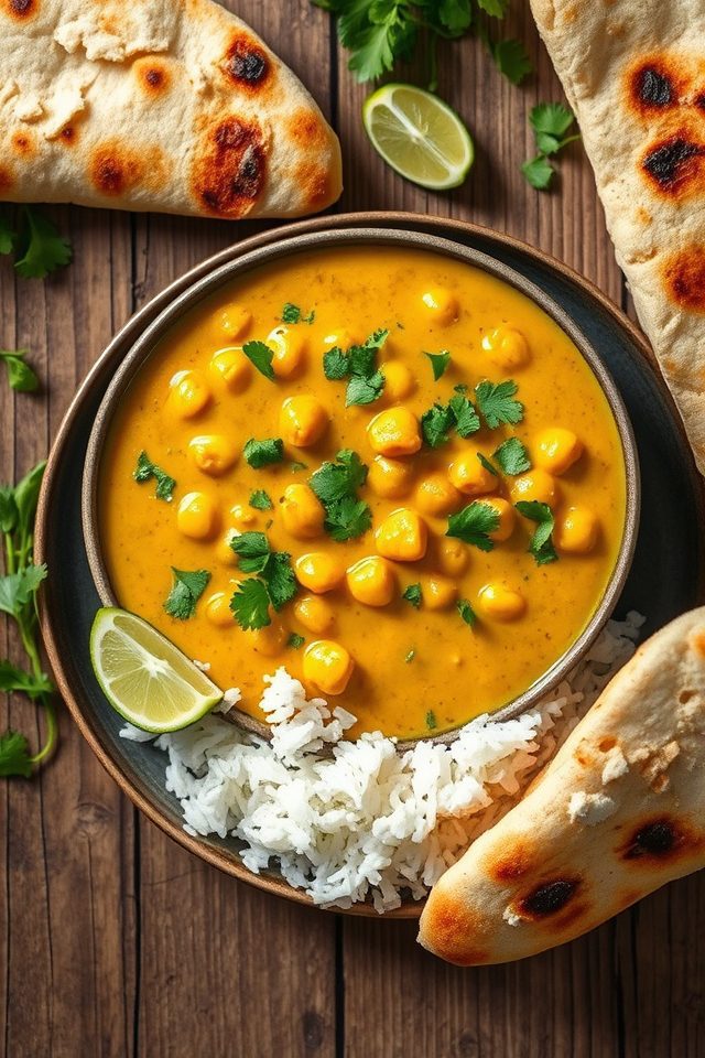 chickpeas in coconut curry