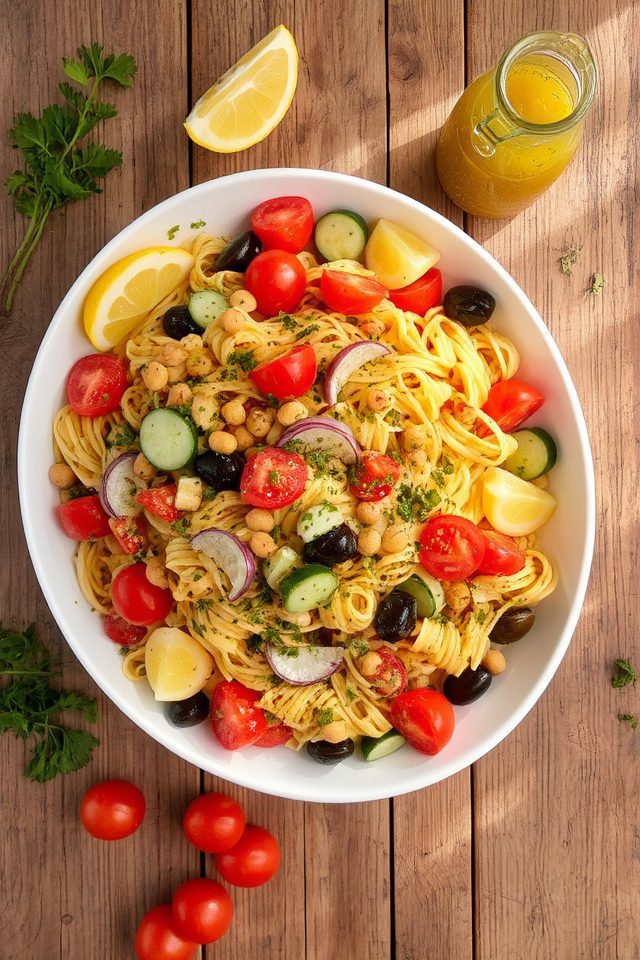 chickpeas lemon olives herbs