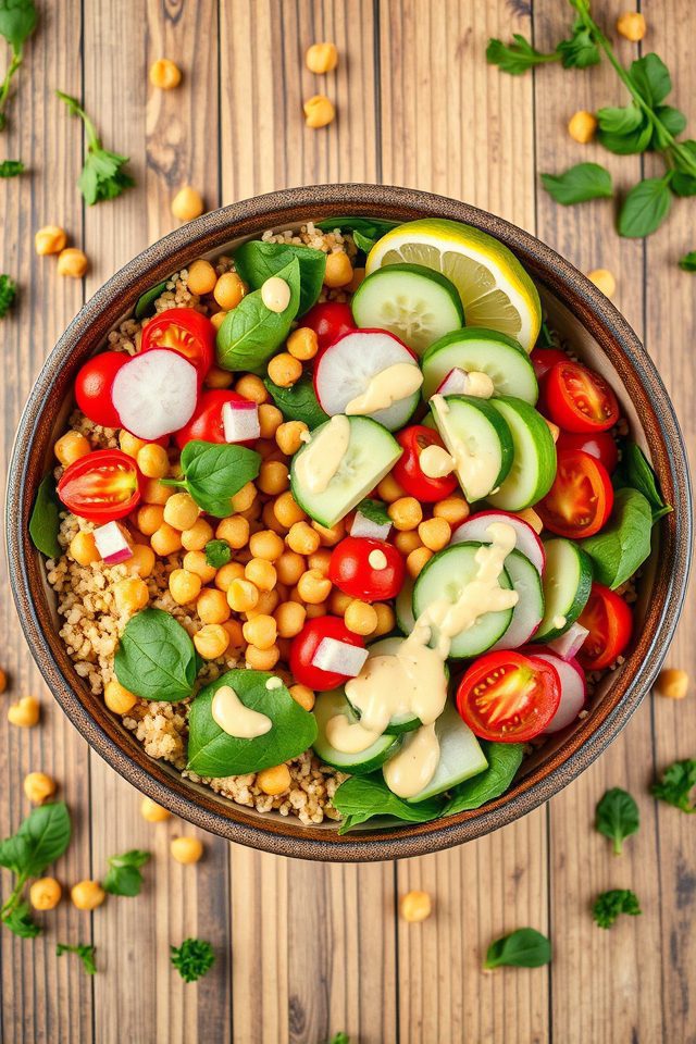 chickpeas quinoa nutrient bowl