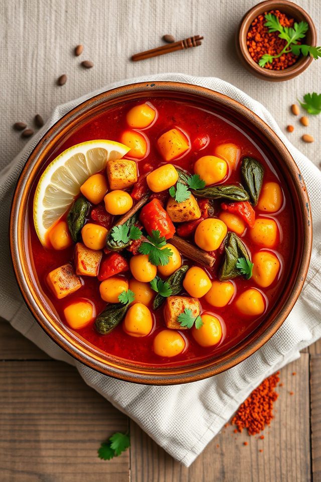 chickpeas spices tomato stew