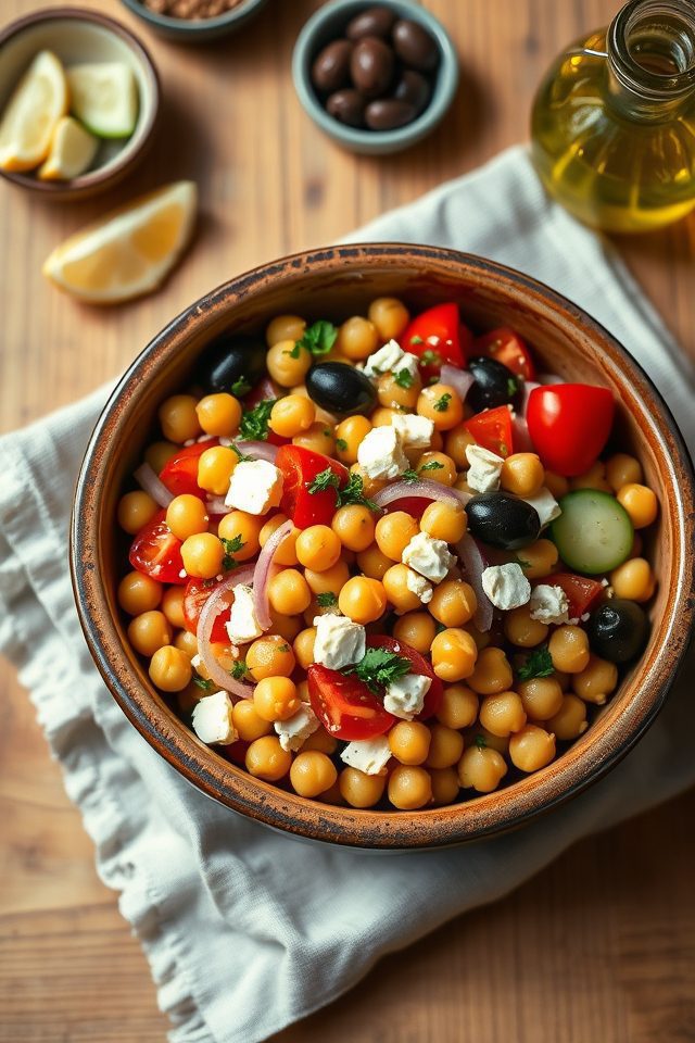 chickpeas vegetables mediterranean flavors