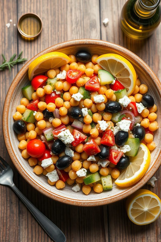 chickpeas vegetables mediterranean flavors