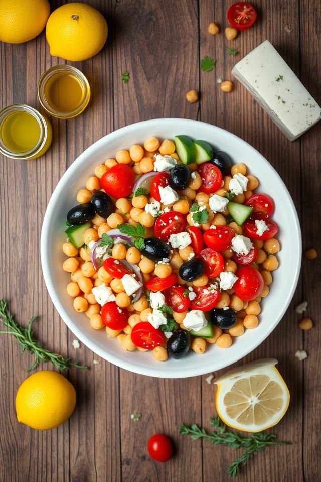 chickpeas vegetables mediterranean flavors