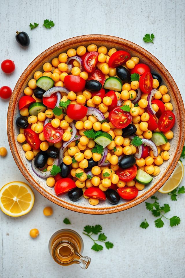 chickpeas with mediterranean flavors