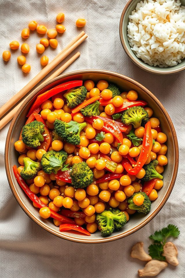 chickpeas with mixed vegetables
